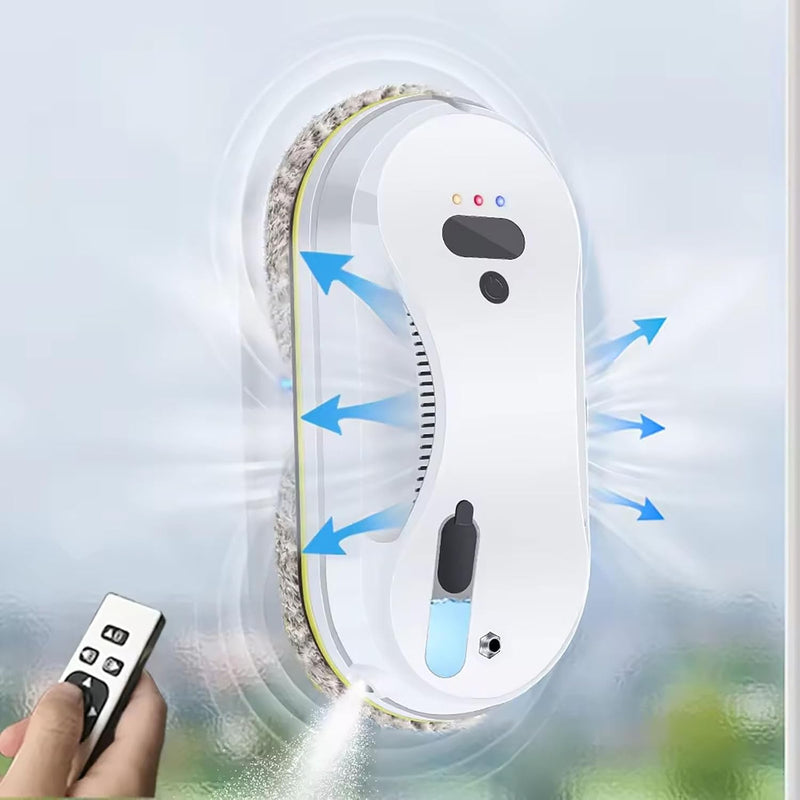 רובוט לניקוי חלונות עם התזה אוטומטית